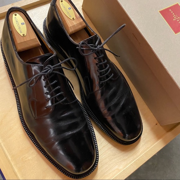 Men’s Oxford Dress Shoes Black Lace Up - Picture 4 of 8